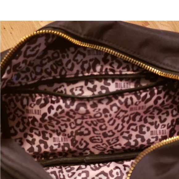 NEW! XLrg Milani Cosmetics Makeup Travel Storage Bag inside Pocket, Pink Leopard - Picture 5 of 7